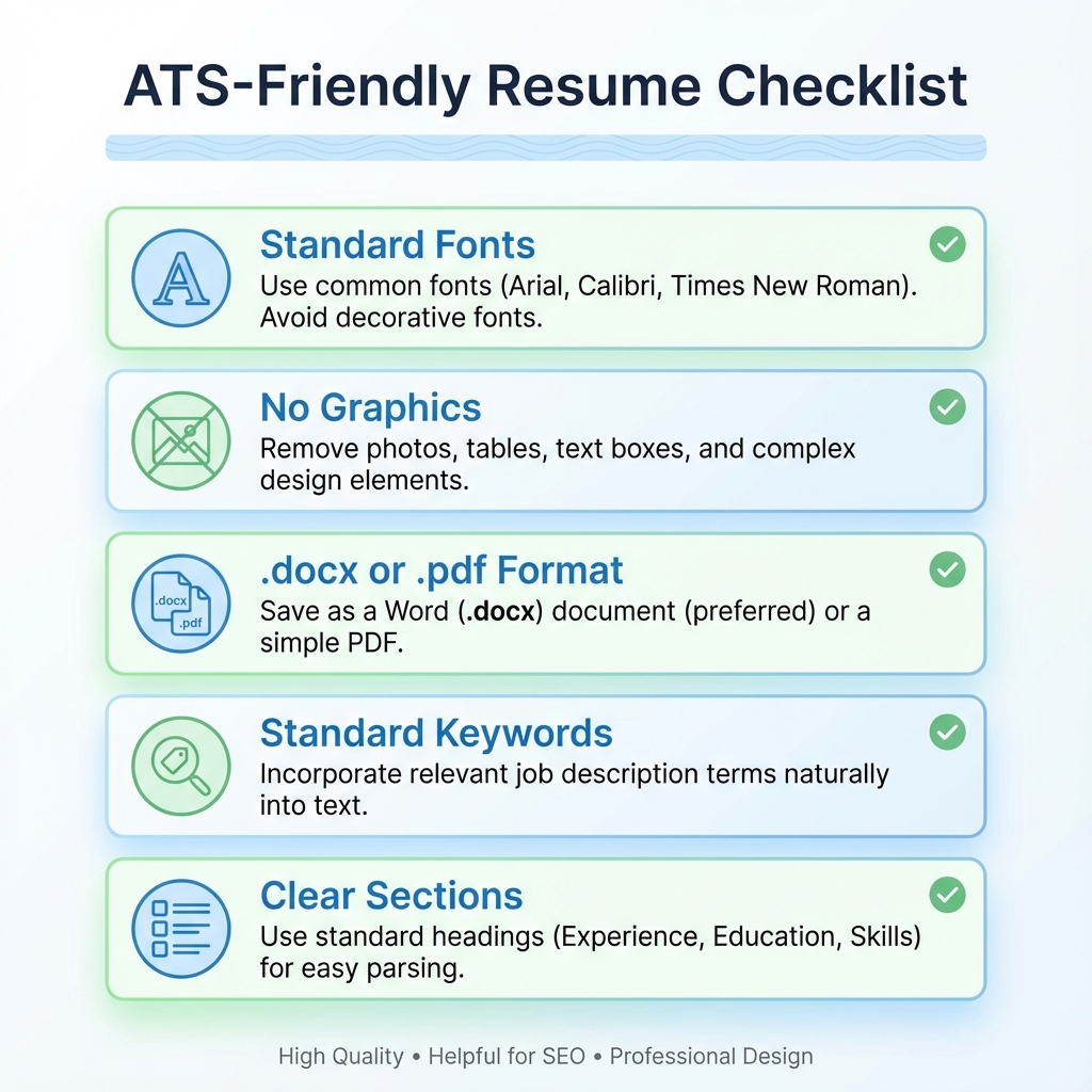 ATS-Friendly Resume Checklist for Chronological Format - Steps to ensure your chronological resume passes automated filters.